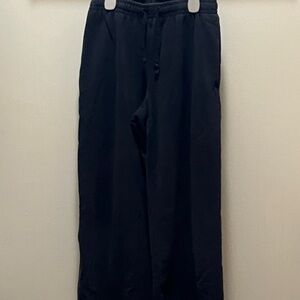 H&M Women's Wide Leg Black Drawstring Pants
